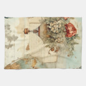 heteluchtballon in een sereen landschap (3) theedoek (Horizontaal)