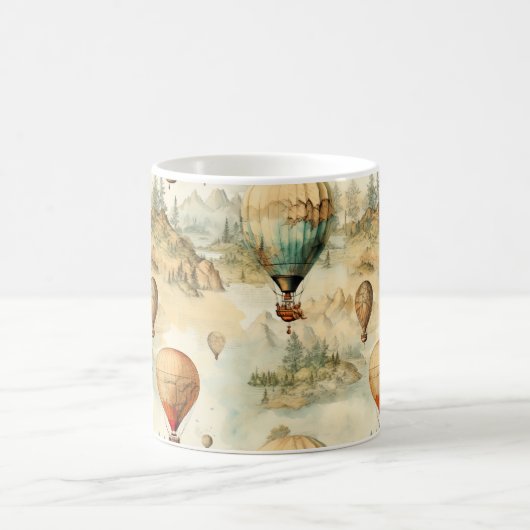 heteluchtballon in een sereen landschap (4) koffiemok (Center)