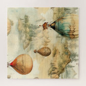 heteluchtballon in een sereen landschap (4) legpuzzel (Horizontaal)