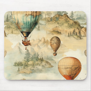 heteluchtballon in een sereen landschap (4) muismat