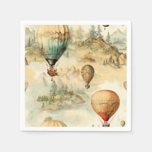  heteluchtballon in een sereen landschap (4) servet