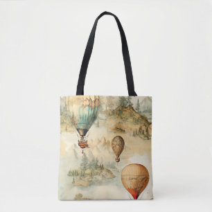 heteluchtballon in een sereen landschap (4) tote bag