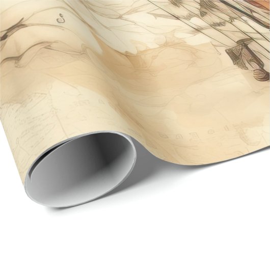  heteluchtballon in een sereen landschap (5) cadeaupapier (Rol Hoek)