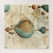  heteluchtballon in een sereen landschap (5) legpuzzel (Horizontaal)