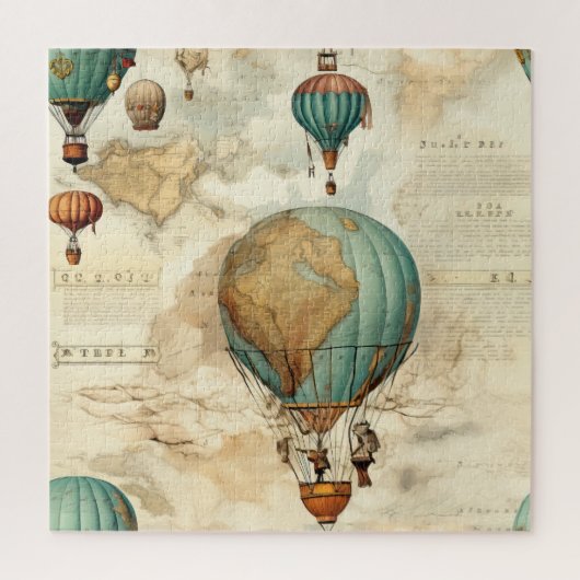  heteluchtballon in een sereen landschap (5) legpuzzel (Verticaal)
