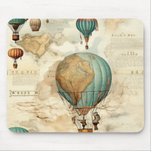 heteluchtballon in een sereen landschap (5) muismat