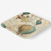  heteluchtballon in een sereen landschap (5) papieren bordje (Gebogen)