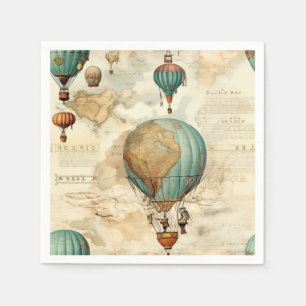 heteluchtballon in een sereen landschap (5) servet