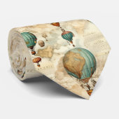 heteluchtballon in een sereen landschap (5) stropdas (Opgerold)