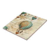 heteluchtballon in een sereen landschap (5) tegeltje (Zijkant)