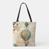  heteluchtballon in een sereen landschap (5) tote bag (Achterkant)