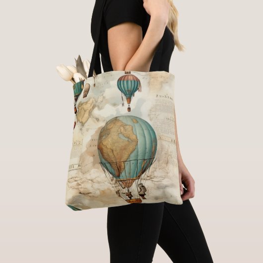 heteluchtballon in een sereen landschap (5) tote bag (Dichtbij)