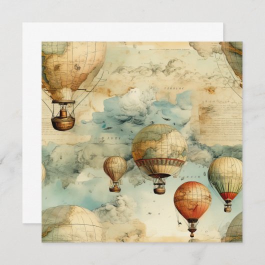  heteluchtballon in een sereen landschap (6) (Voorkant / Achterkant)