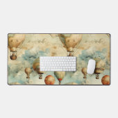  heteluchtballon in een sereen landschap (6) bureaumat (Keyboard & Muis)