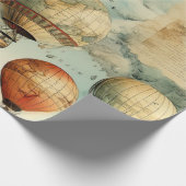 heteluchtballon in een sereen landschap (6) cadeaupapier (Hoek)