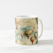  heteluchtballon in een sereen landschap (6) koffiemok (Voorkant rechts)