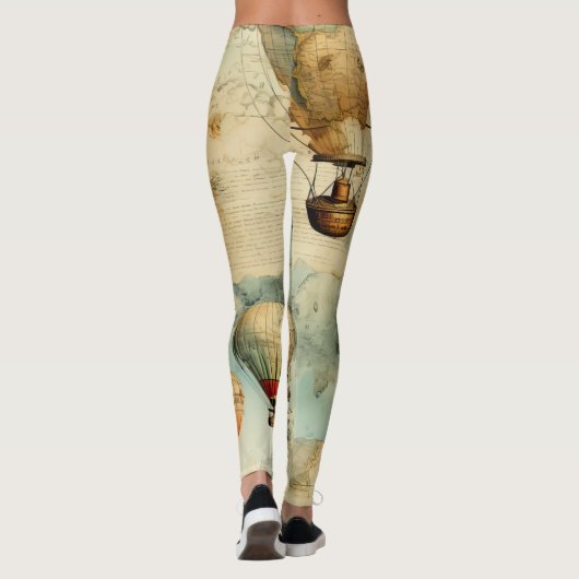 heteluchtballon in een sereen landschap (6) leggings (Achterkant)