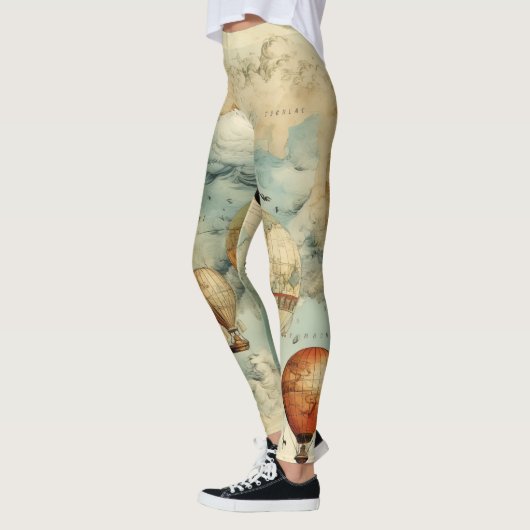  heteluchtballon in een sereen landschap (6) leggings (Links)