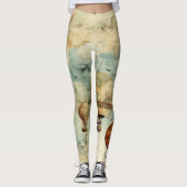 heteluchtballon in een sereen landschap (6) leggings (Voorkant)