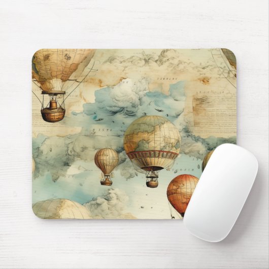 heteluchtballon in een sereen landschap (6) muismat (Met muis)