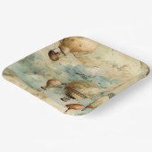 heteluchtballon in een sereen landschap (6) papieren bordje (Gebogen)