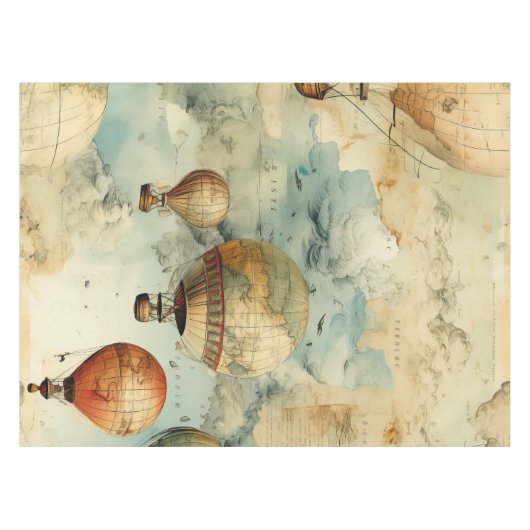  heteluchtballon in een sereen landschap (6) tafelkleed (Voorkant (Horizontaal))