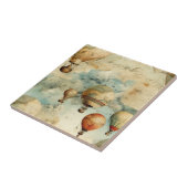 heteluchtballon in een sereen landschap (6) tegeltje (Zijkant)