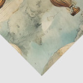 heteluchtballon in een sereen landschap (6) tissuepapier (Detail)