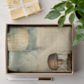 heteluchtballon in een sereen landschap (6) tissuepapier (Geschenk)