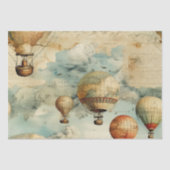 heteluchtballon in een sereen landschap (6) tissuepapier (Voorkant)