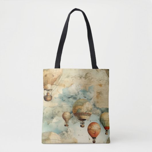  heteluchtballon in een sereen landschap (6) tote bag (Voorkant)