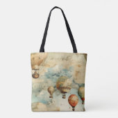  heteluchtballon in een sereen landschap (6) tote bag (Achterkant)