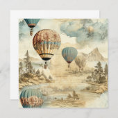  heteluchtballon in een sereen landschap (7) (Voorkant / Achterkant)