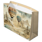  heteluchtballon in een sereen landschap (7) groot cadeauzakje (Achterkant Gekanteld)