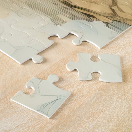  heteluchtballon in een sereen landschap (7) legpuzzel (Zijkant)