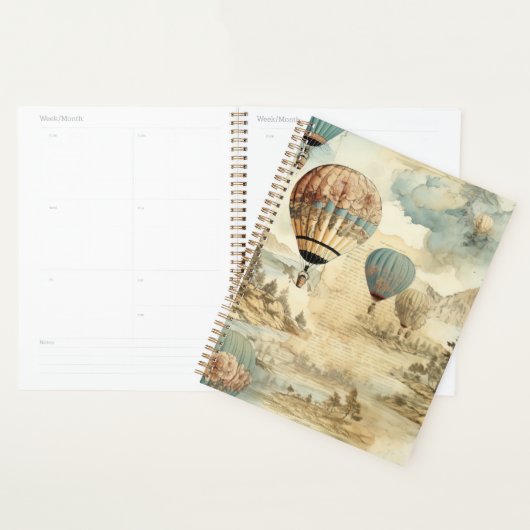  heteluchtballon in een sereen landschap (7) planner (Display)