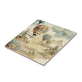 heteluchtballon in een sereen landschap (7) tegeltje (Zijkant)