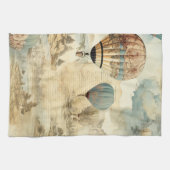 heteluchtballon in een sereen landschap (7) theedoek (Horizontaal)