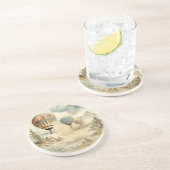 heteluchtballon in een sereen landschap (7) zandsteen onderzetter (Zijkant)