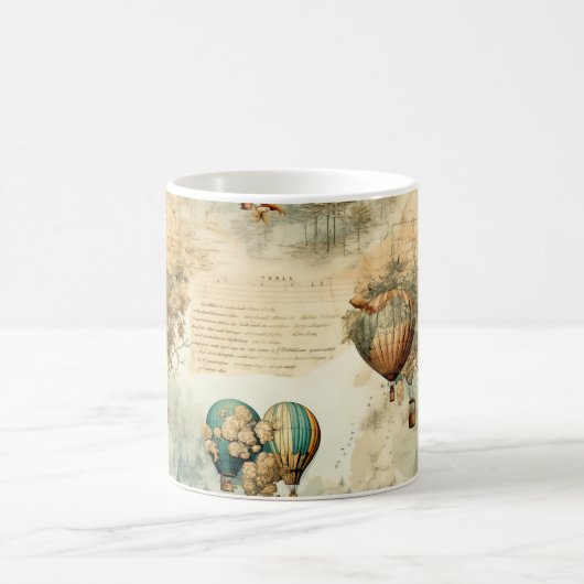  heteluchtballon in een sereen landschap (8) koffiemok (Center)