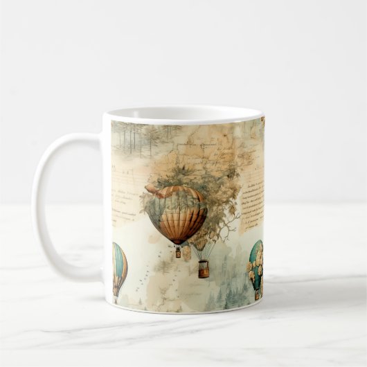  heteluchtballon in een sereen landschap (8) koffiemok (Links)