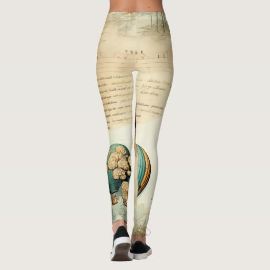  heteluchtballon in een sereen landschap (8) leggings (Achterkant)