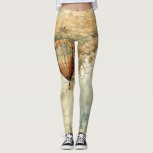  heteluchtballon in een sereen landschap (8) leggings