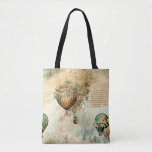 heteluchtballon in een sereen landschap (8) tote bag