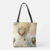 heteluchtballon in een sereen landschap (8) tote bag (Achterkant)