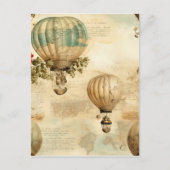 heteluchtballon in een sereen landschap (9) briefkaart (Voorkant)