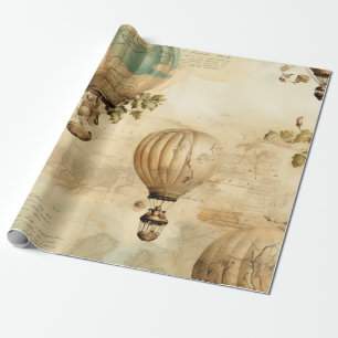 heteluchtballon in een sereen landschap (9) cadeaupapier