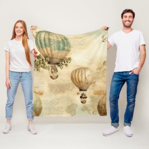 heteluchtballon in een sereen landschap (9) fleece deken
