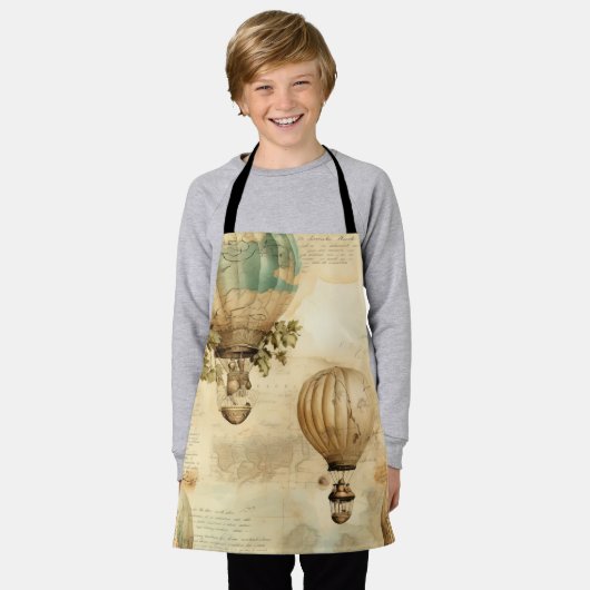  heteluchtballon in een sereen landschap (9) schort (Gedragen)