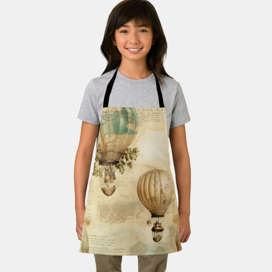  heteluchtballon in een sereen landschap (9) schort (Insitu)